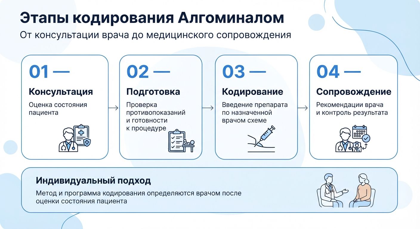 Кодирование препаратом «Алгоминал» в Волчанске инфографика